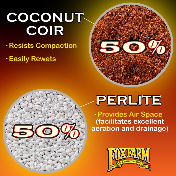 FoxFarm Cream of the Crop 50/50 Growing Media with Perlite and Coco Coir, 2cu ft