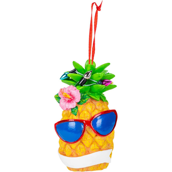 Kurt Adler Resin Ornament for Christmas Tree, Pineapple with Sunglasses