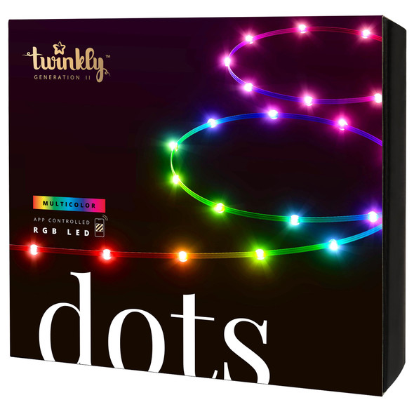 Twinkly Dots – App-Controlled Flexible LED Light String with RGB (16 Million Colors) LEDs Indoor and Outdoor Smart Home Lighting Decoration