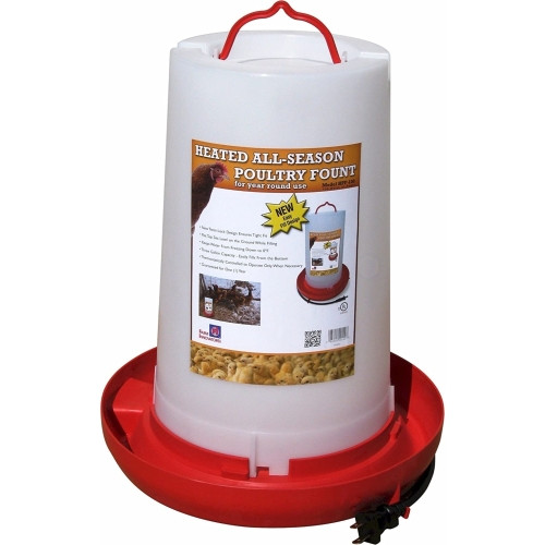 Farm Innovators 100-Watt Heated Hanging Poultry Fountain for All Seasons, 3 Gallons