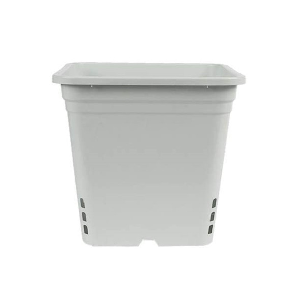 SUNPACK Square Tall Plastic Nursery Pot, White, 12" (Pack of 1)