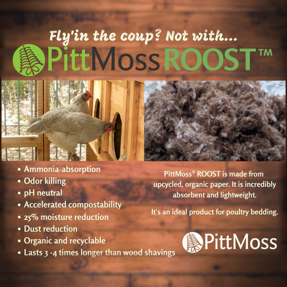 PittMoss Roost Lightweight Next Generation Chicken and Poultry Bedding, 4 cu ft