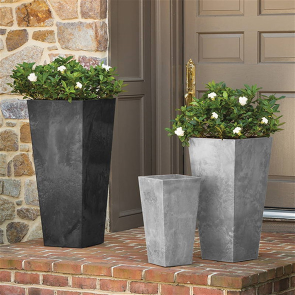 Novelty Artstone Tall Square Ella Planters with Self Watering System