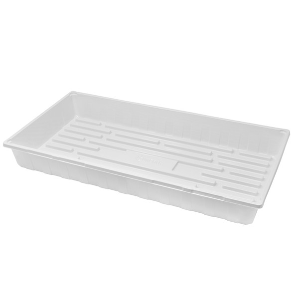 SUNPACK 10" x 20" Plastic Seed Starting Tray, White, 2.5"