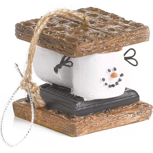Ganz S'mores Resin Holiday Ornament, S'mores Snowman