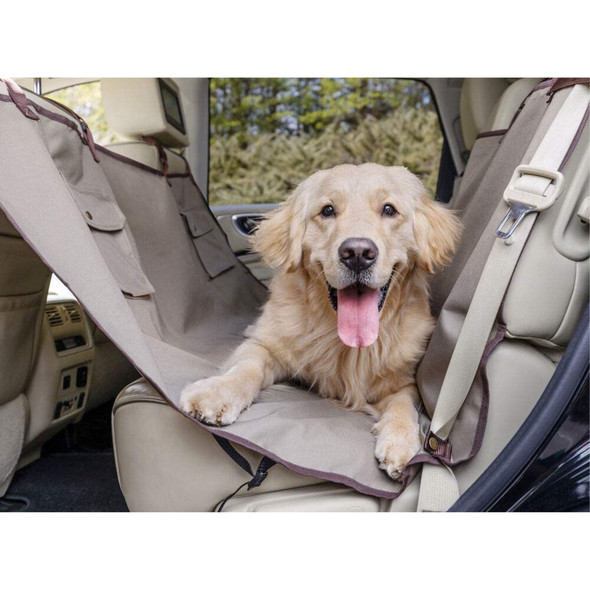 PetSafe Happy Ride Hammock for Pets, Fits Most Vehicles, Waterproof, Tan