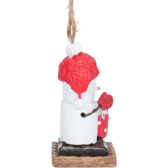 Ganz S'mores Resin Holiday Ornament, Snowball Snowman