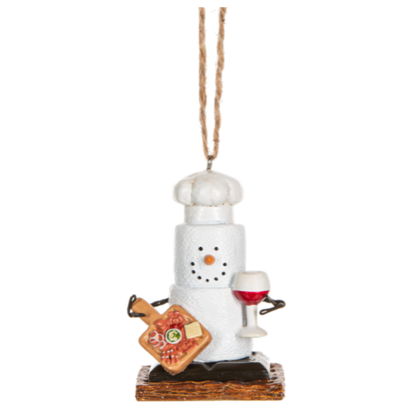 Ganz S’mores Hanging Resin Ornament for Christmas Tree, Charcuterie Chef