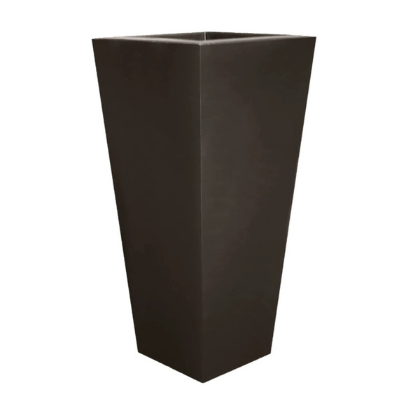 Tusco Products Cosmopolitan Tall Square Plastic Indoor/Outdoor Planter