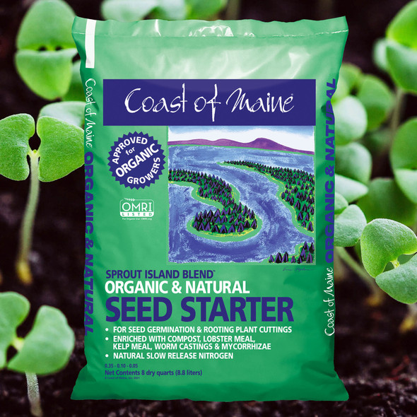 Coast of Maine Sprout Island Blend, Organic & Natural Seed Starter for Seed Germination and Rooting Plant Cuttings
