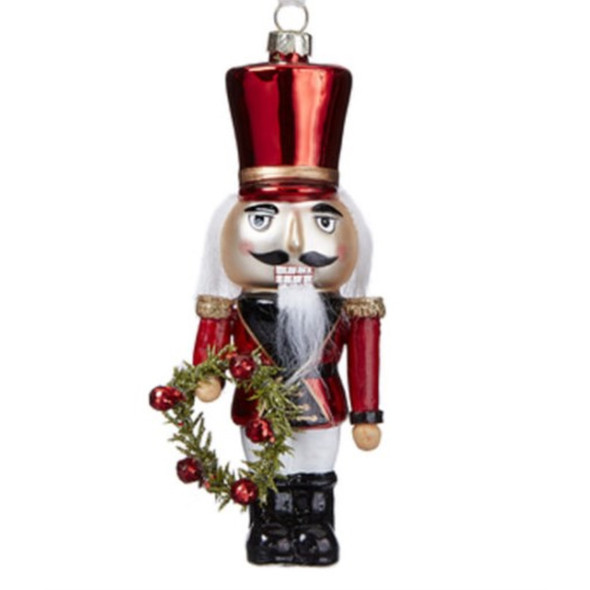 Ganz Kissing Krystals Vintage Glass Nutcracker Ornament