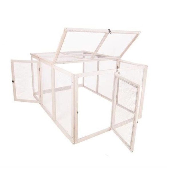 Ware Little Red & White Hen Big Barn Expansion Yard — Wood Frame & Galvanized Wire — 62.5" L