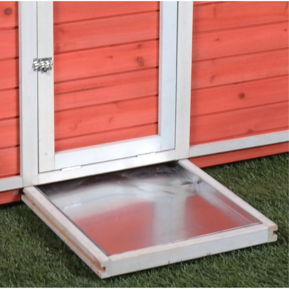 Ware Little Red & White Hen Big Barn — Wood Frame, Multi-Door & Slide-Out Pan, 48.5" (D) x 47" (H)