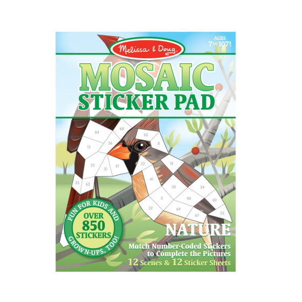 Melissa and Doug Mosaic Sticker Pad, Nature, 850+ Stickers and 12 Scenes