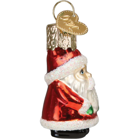 Old World Christmas Mini Glass Blown Santa Ornament, 1.75"