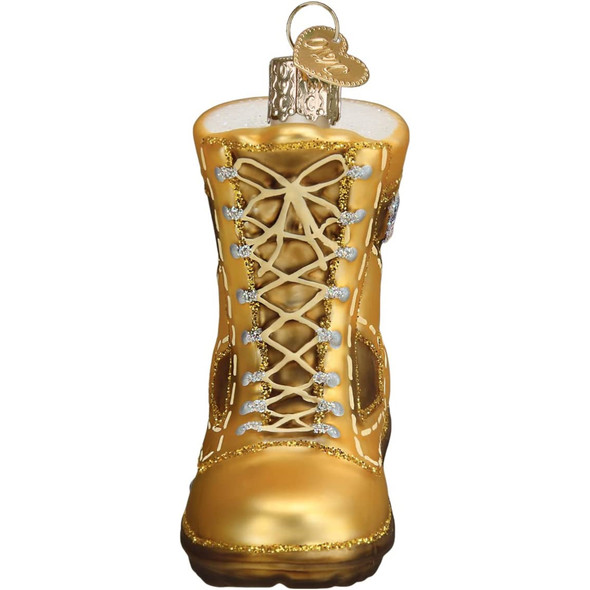 Old World Christmas Glass Blown Ornament for Christmas Tree, Military Combat Boot