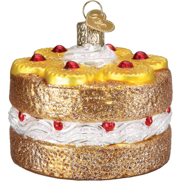 Old World Christmas Glass Blown Ornament for Christmas Tree, Pineapple Upside Down Cake