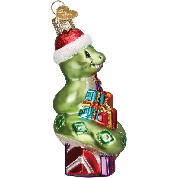 Old World Christmas Blown Glass Ornament for Christmas Tree, Santa Snake