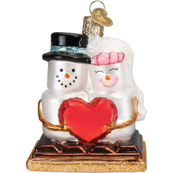 Old World Christmas Blown Glass Christmas Ornament, S'Mores In-Love
