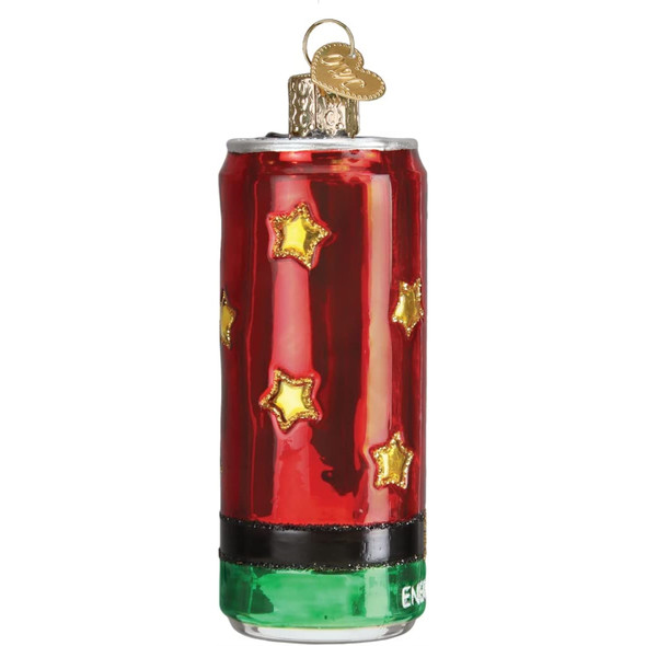 Old World Christmas Glass Blown Joyfuel Energy Drink Ornament, 4"
