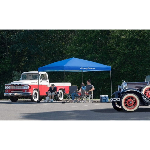 Tommy Bahama Outdoor Pop-Up Canopy Tent — Quick Setup, Portable, Weather-Resistant Protection (10' x 10')