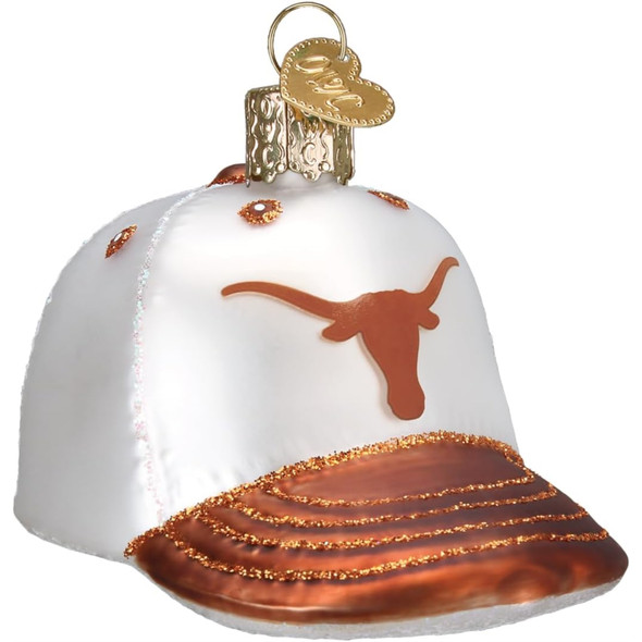Old World Christmas Texas Baseball Cap Glass Ornament for Christmas Tree