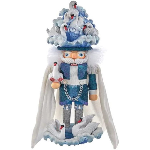 Kurt Adler Hollywood Nutcracker Collection, 7 Swans Swimming Nutcracker, 18"