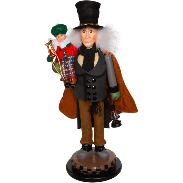 Kurt Adler Bob Cratchit and Tiny Tim Nutcracker Christmas Decoration, 17"