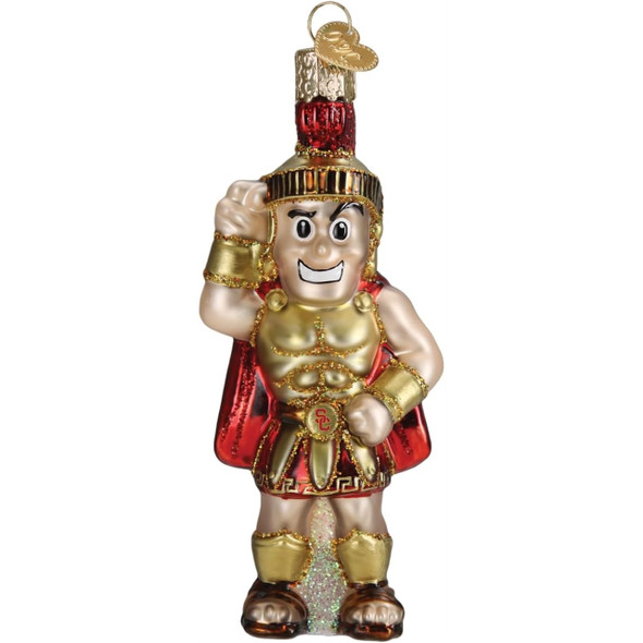 Old World Christmas Glass Blown Holiday Ornament, USC Tommy Trojan (With OWC Gift Box)