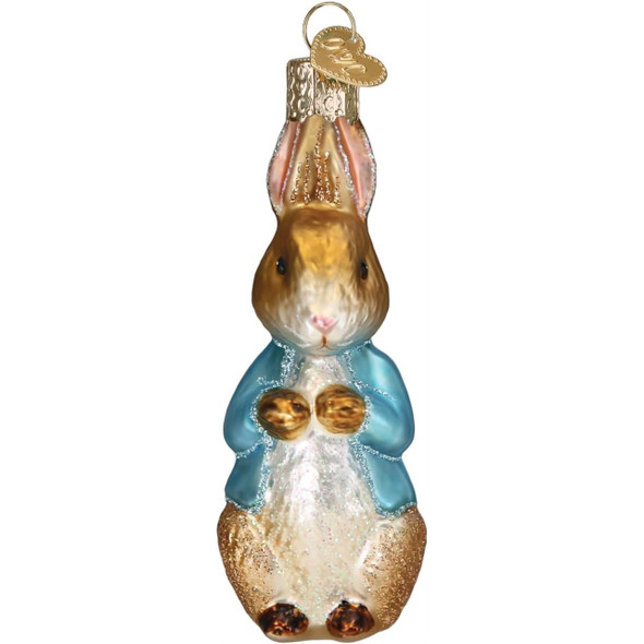 Old World Christmas Glass Blown Holiday Ornament, Peter Rabbit (With OWC Gift Box)