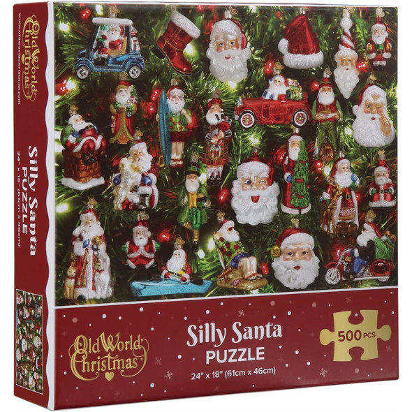 Old World Christmas Silly Santa Puzzle, 18x24, Multicolored, 500 Pieces
