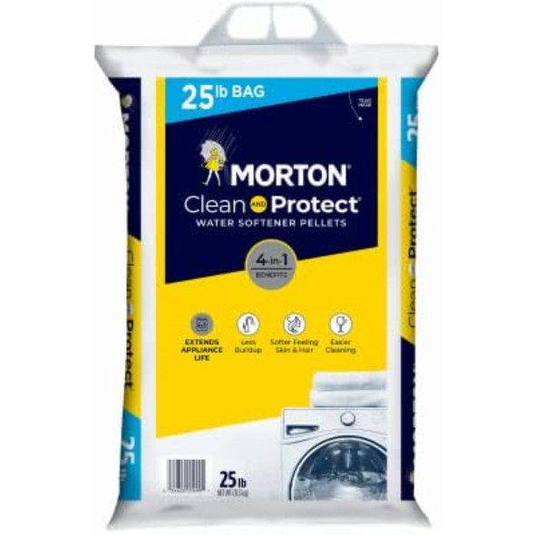 Morton Clean Protect Home Water Softener Pellets, 25 Pound Bag