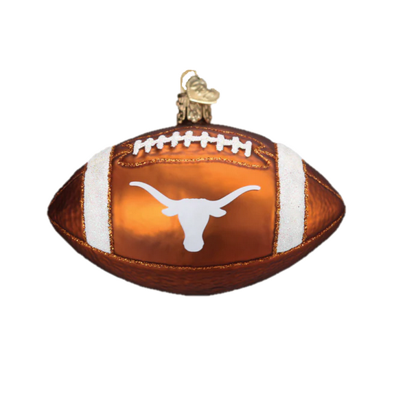 Old World Christmas Glass Blown Ornament, NCAA Texas Longhorns Football (With OWC Gift Box)