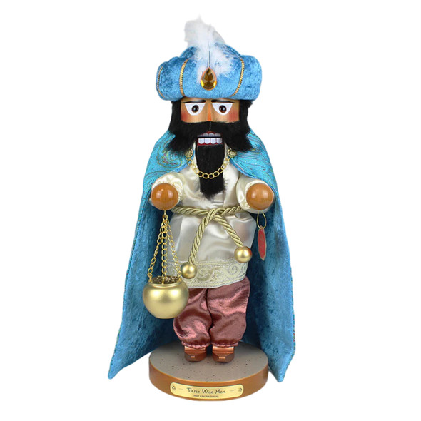 Steinbach Wooden Big Nutcracker, German Christmas Decoration, Three Wise Men Balthasar, 16"