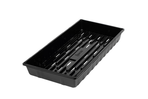 SUNPACK 10” x 20” Indoor Gardening Extra Strength Plastic Seeding Tray for Greenhouses, Black, 2.5"