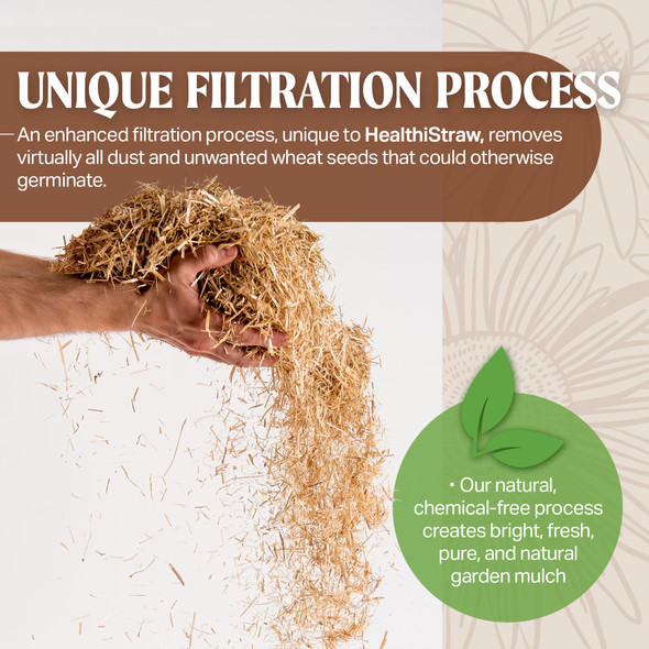 HealthiStraw GardenStraw – All-Natural, Clean, Sustainable Garden Straw Mulch for Gardens and Grass Seeding, 3 cu ft