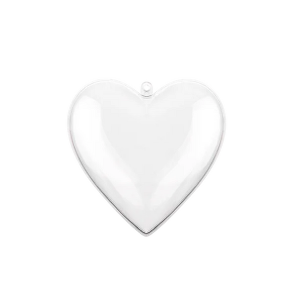 Tree Nest Bauble Plastic Heart Hanging Christmas Tree Ornament, Clear