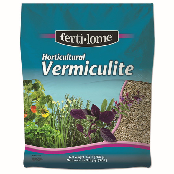 Fertilome Horticultural Vermiculite — Sterile Soil Additive for Seed Starting & Potting Mix — 8 qt