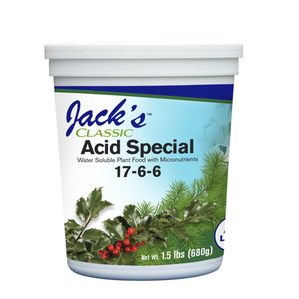 Jack's Classic Acid Special Water Soluble Plant Food with Micronutrients, 17-6-6, 1.5lbs