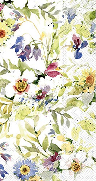 Boston International IHR 3-Ply Paper Guest Towels/Banquet Napkins, 8.5 x 4.5-Inches, Packed Flowers