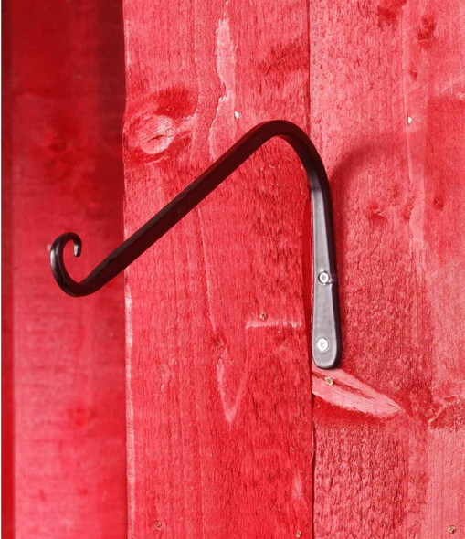Hookery Angled Upturned Curved Hanger for Outdoor Hanging Decor – Feeders or Planters, Supports up to 25lb, Black, 12" Hookery Angled Upturned Curved Hanger for Outdoor Hanging Decor – Feeders or Planters, Supports up to 25lb, Black, 12"