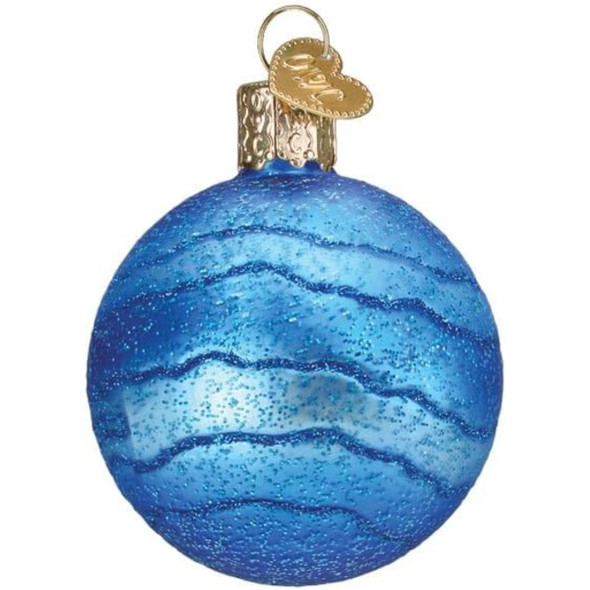 Old World Christmas Blown Glass Ornament for Christmas Tree, Planet Neptune (with OWC Gift Box)