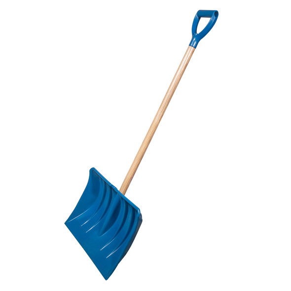 FARM-TUFF Durable Snow Shovel Pusher with Ash Hardwood Handle and