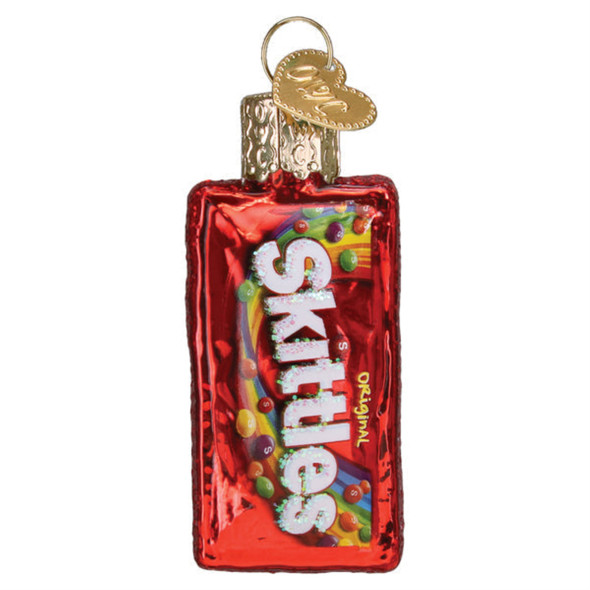 Old World Christmas Blown Glass Ornament for Christmas Tree, Mini Skittles Bag