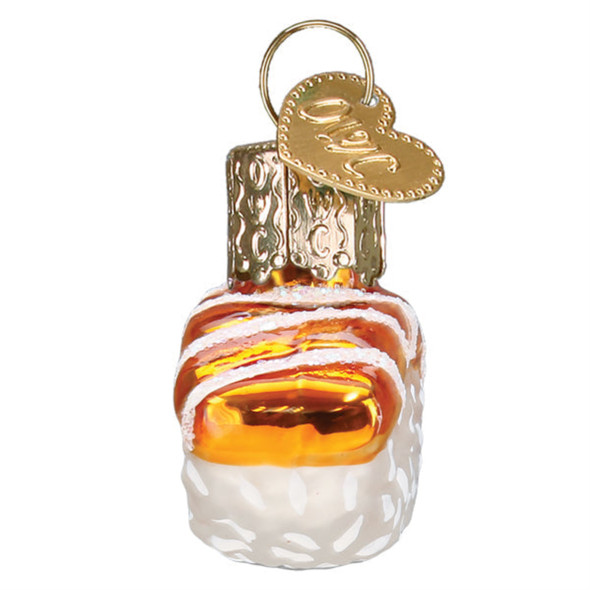 Old World Christmas Blown Glass Ornament for Christmas Tree, Mini Salmon Sushi