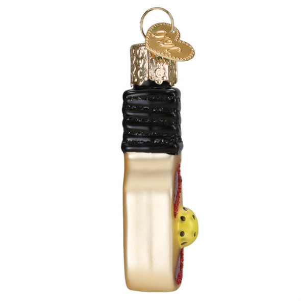 Old World Christmas Blown Glass Ornament for Christmas Tree, Mini Pickleball Paddle