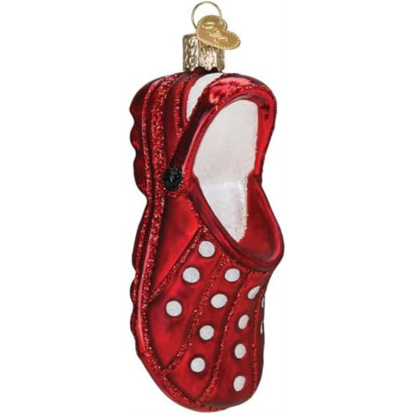 Old World Christmas Blown Glass Ornament for Christmas Tree, Rubber Clog (with OWC Gift Box)