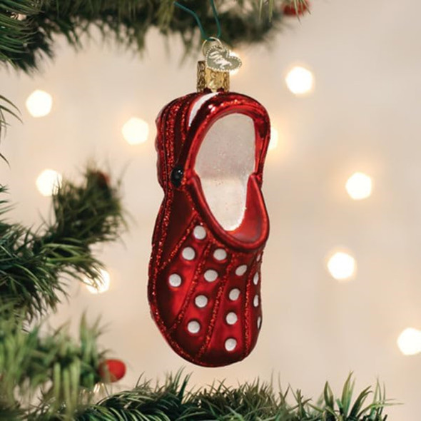 Old World Christmas Blown Glass Ornament for Christmas Tree, Rubber Clog