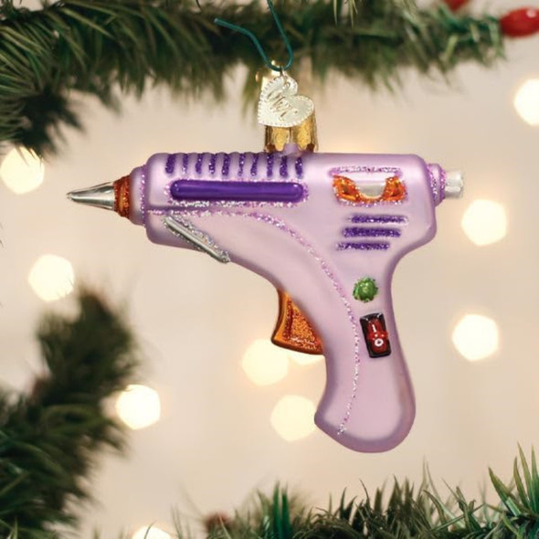 Old World Christmas Blown Glass Ornament for Christmas Tree, Hot Glue Gun (with OWC Gift Box)