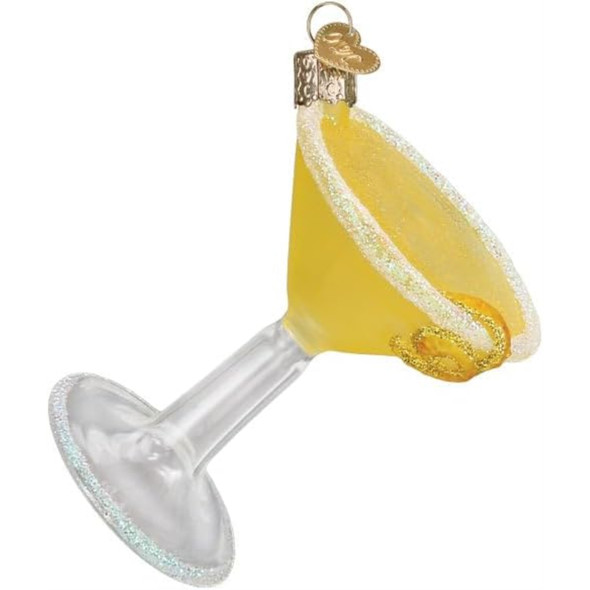 Old World Christmas Blown Glass Ornament for Christmas Tree, Lemon Drop Martini